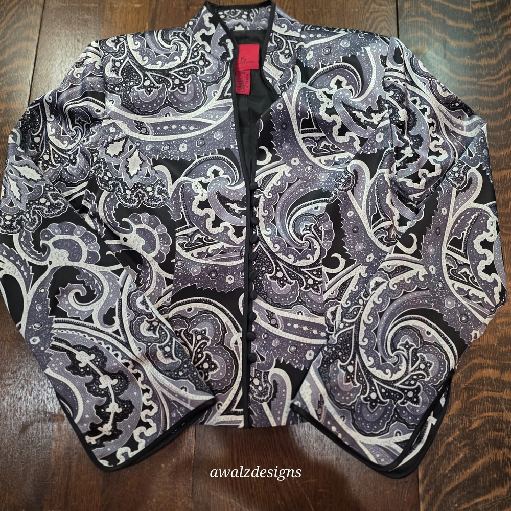 JS‎ Collections Monochrome Paisley Silk Jacket